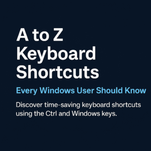 A to Z list of keyboard shortcuts