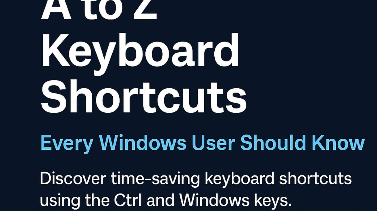 A to Z list of keyboard shortcuts
